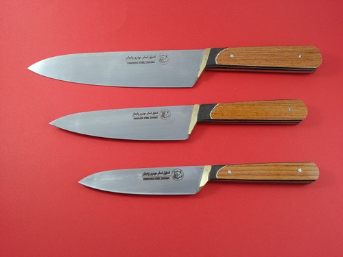چاقوی آشپزخانه 3 عددی دسته چوبی